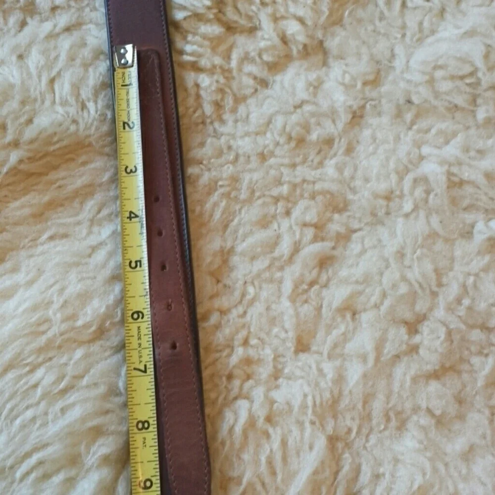 Cabela's brown leather‎ belt solid brass